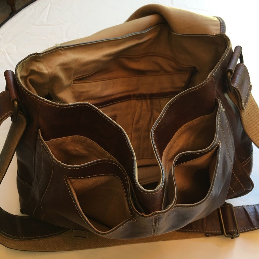 Fossil Satchel W Multiple Compartments & Organizer - image 7